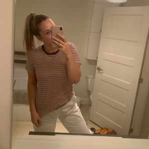 tricolor striped t shirt